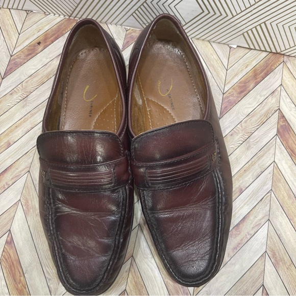 French‎ Shriner Shoes. Burgundy Size 8 1/2 W sb - Picture 2 of 9